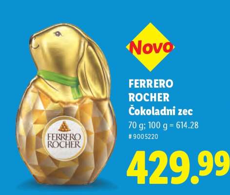 FERRERO ROCHER Čokoladni zec