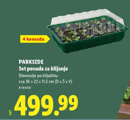PARKSIDE Set posuda za klijanje