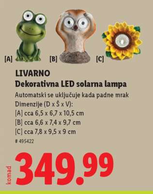 LIVARNO Dekorativna LED solarna lampa