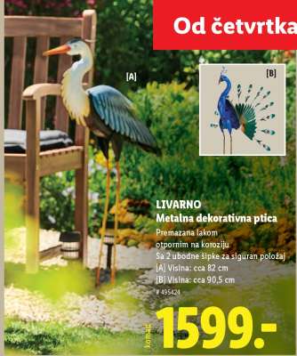 LIVARNO Metalna dekorativna ptica