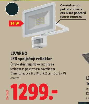 LIVARNO LED spoljašnji reflektor