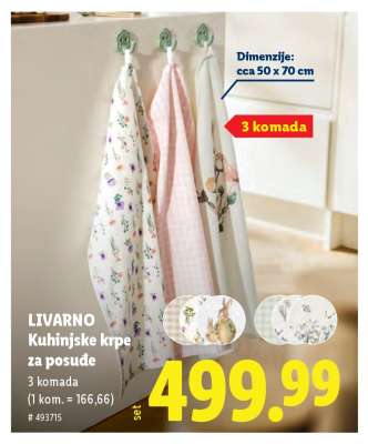 LIVARNO Kuhinjske krpe za posuđe