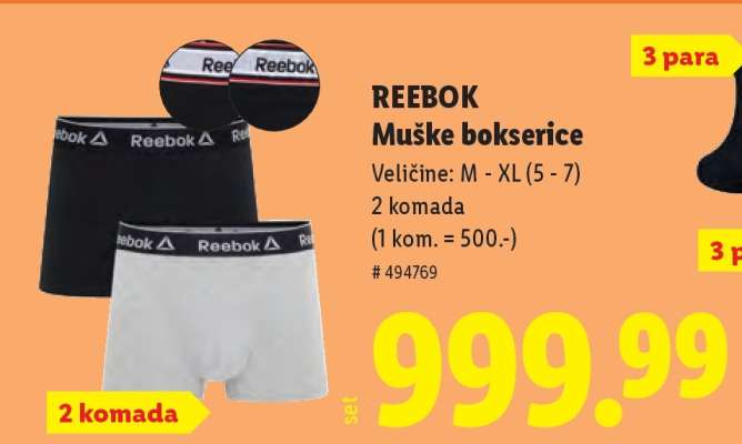 REEBOK Muške bokserice