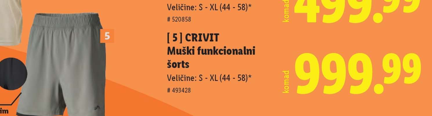 Crivit Muški funkcionalni šorts