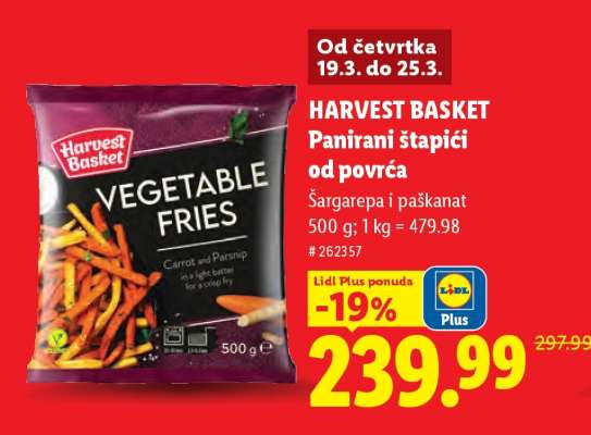 Harvest Basket Panirani štapići od povrća