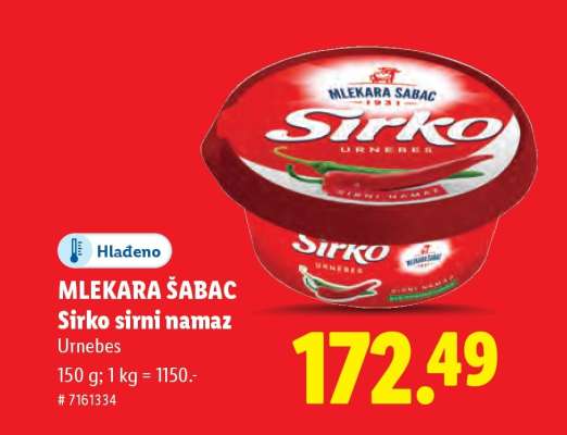 Mlekara Šabac Sirko sirni namaz