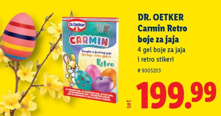DR. OETKER Carmin Retro boje za jaja