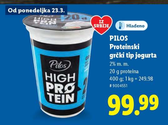 PILOS Proteinski grčki tip jogurta