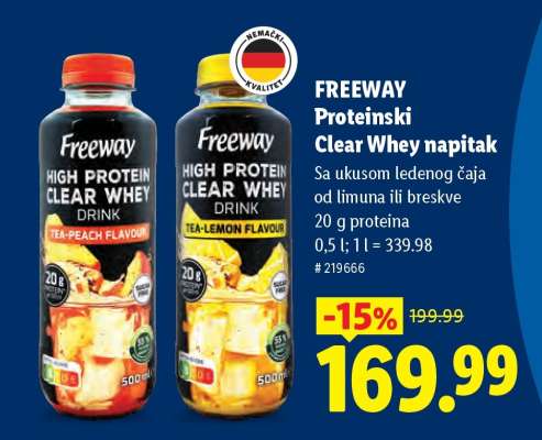 FREEWAY Proteinski Clear Whey napitak