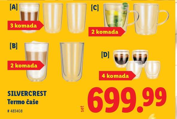 SILVERCREST Termo čaše