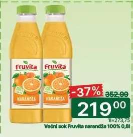 Voćni sok Fruvita narandža 100%