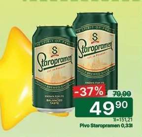 Pivo Staropramen, 0.33l