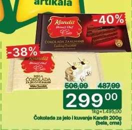 Čokolada za jelo i kuvanje Kandit 200g