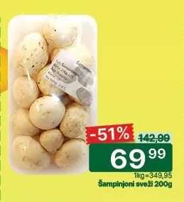 Šampinjoni sveži 200g