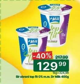 Sir obrani top fit 0% m.m. Dr Milk 400g