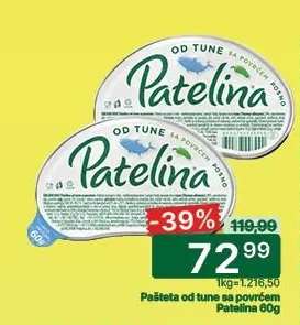 Pašteta od tune sa povrćem Patelina 60g