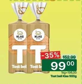 Tost beli Klas 500g