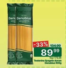 Testenina špagete durum Danubius 500g