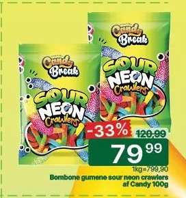 Bombone gumene sour neon crawlers