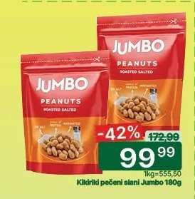 Kikiriki pečeni slani Jumbo 180g