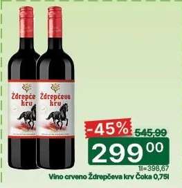 Vino crveno Ždrepčeva krv Čoka 0,75l