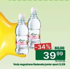 Voda negazirana Radenska junior sport 0,33l