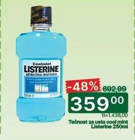 Tečnost za usta cool mint Listerine 250ml
