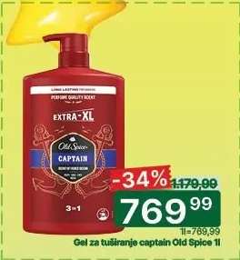 Gel za tuširanje Captain Old Spice 1l