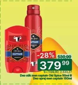 Deo stik men captain Old Spice 50ml ili Deo sprej men captain 150ml