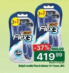 Brijač muški flex3 blister 3+1 kom. Bic