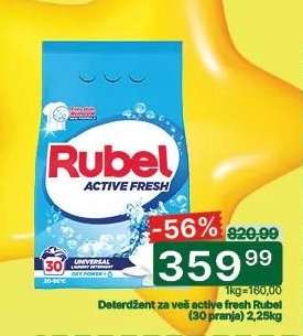 Deterdžent za veš active fresh Rubel (30 pranja) 2,25kg