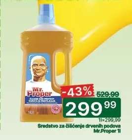 Sredstvo za čišćenje drvenih podova Mr.Proper 1l