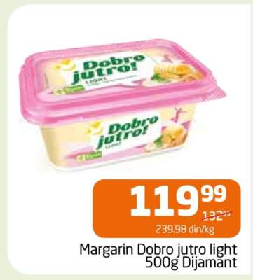 Margarín Dobro jutro light 500g Dijamant