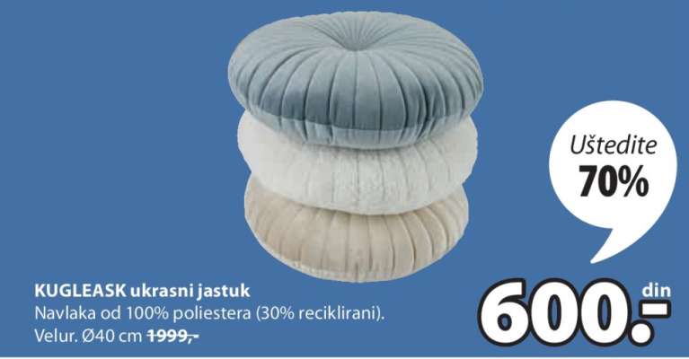 KUGLEASK UKRASNI JASTUK