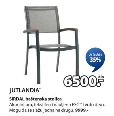 JUTLANDIA SIRDAL baštenska stolica
