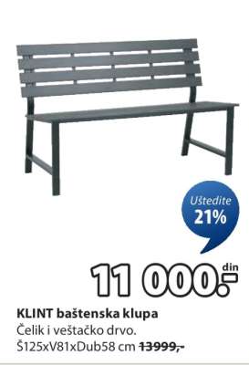 KLINT BAŠTENSKA KLUPA