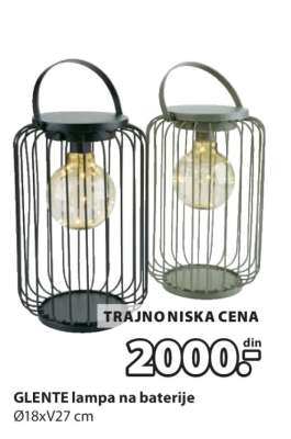 GLENTE LAMPA NA BATERIJE