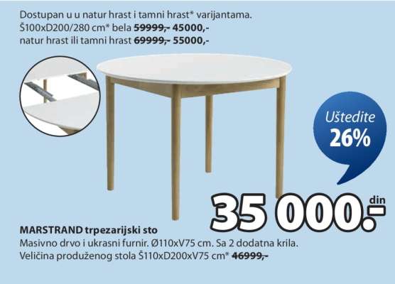 MARSTRAND TRPEZARIJSKI STO