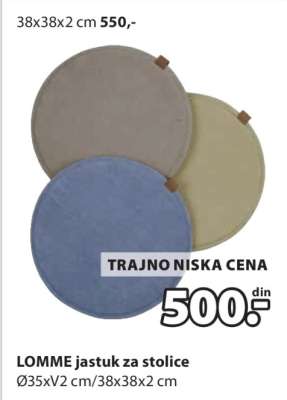 LOMME JASTUK ZA STOLICE