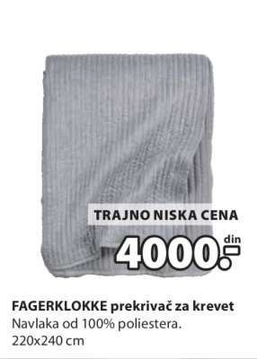 FAGERKLOKKE prekrivač za krevet