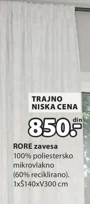 RORE zavesa