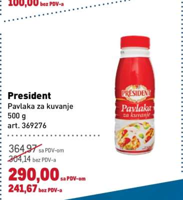 President Pavlaka za kuvanje