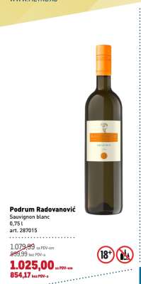 Podrum Radovanović Sauvignon blanc