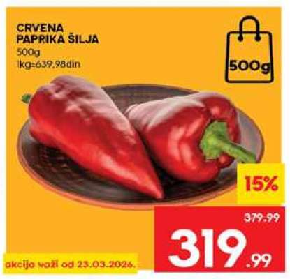 Crvena paprika šilja