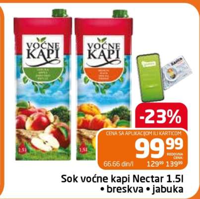 Sok voćne kapi Nectar 1.5l