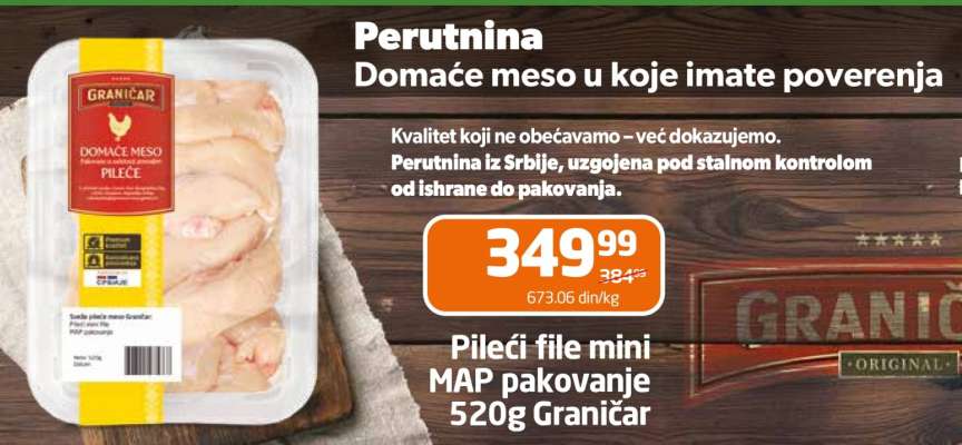 Pileći file mini MAP pakovanje 520g Graničar