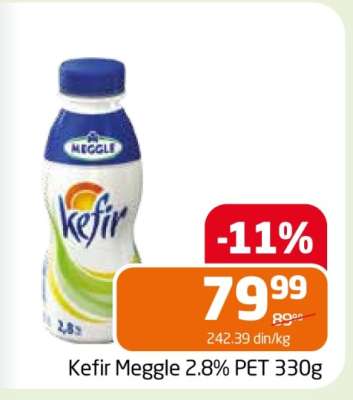 Kefir Meggle 2.8% PET 330g