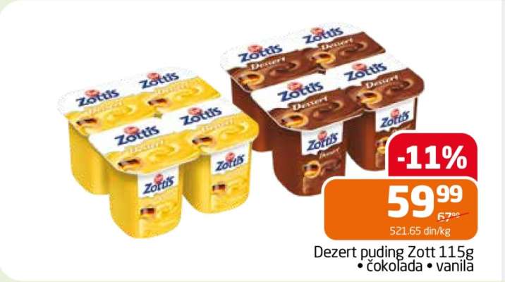Dezert puding Zott 115g