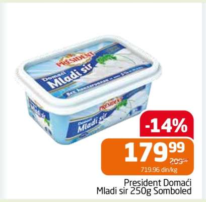 President Domaći Mladi sir 250g Somboled