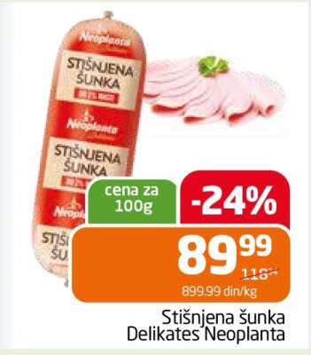 Stišnjena šunka Delikates Neoplanta